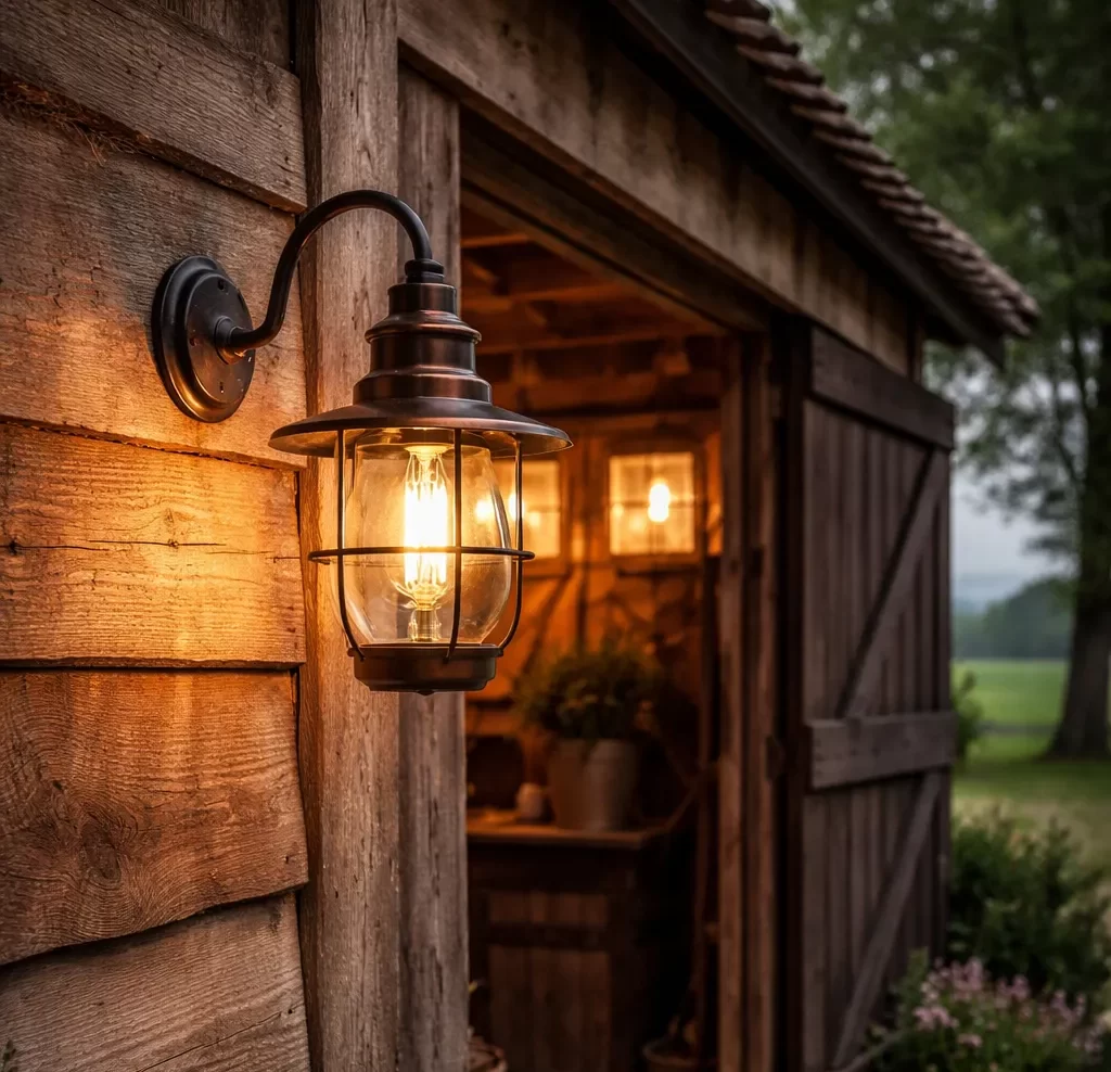 Strakke buitenlampen geven de tuin en gevel een warme, stijlvolle uitstraling.