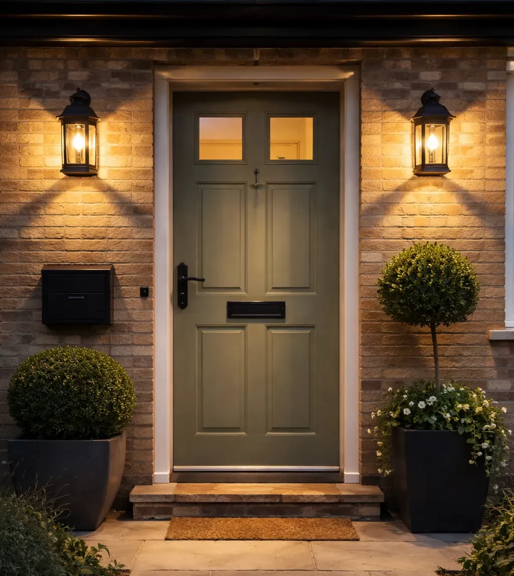 Warme en stijlvolle verlichting voor een uitnodigende entree.