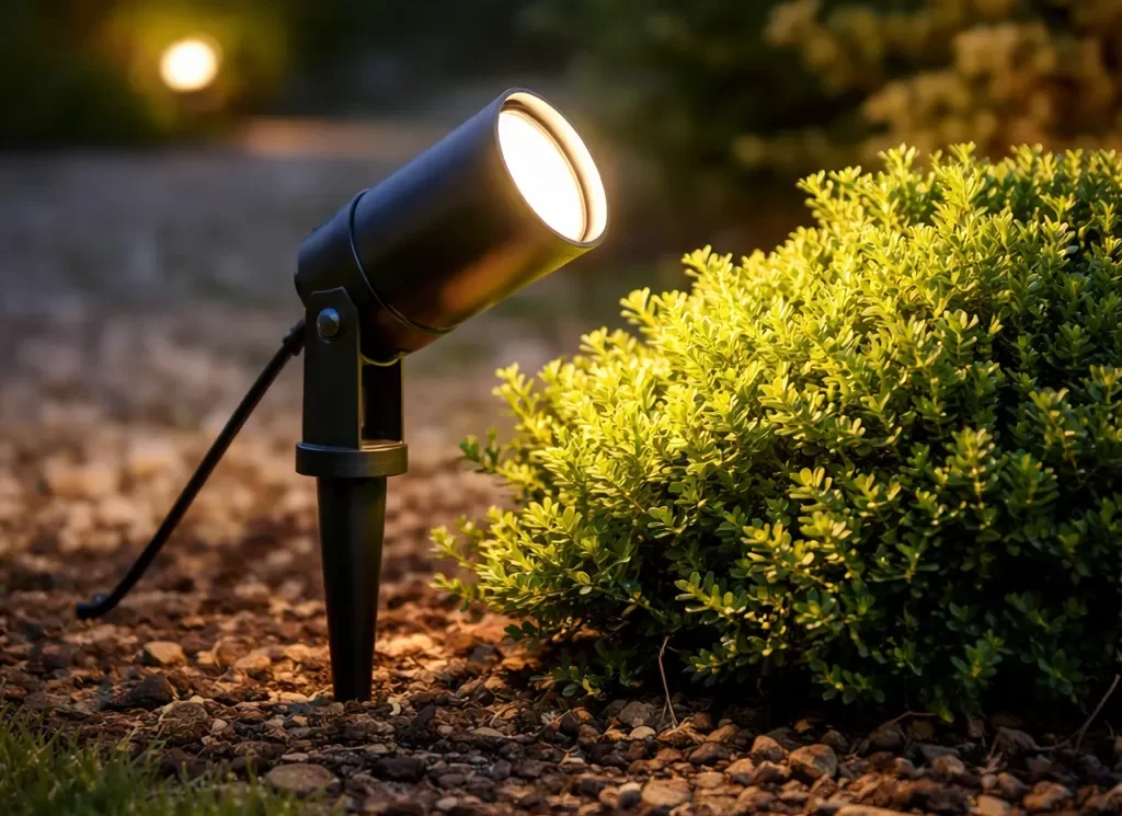 Strakke tuinspots voor sfeervolle buitenverlichting.