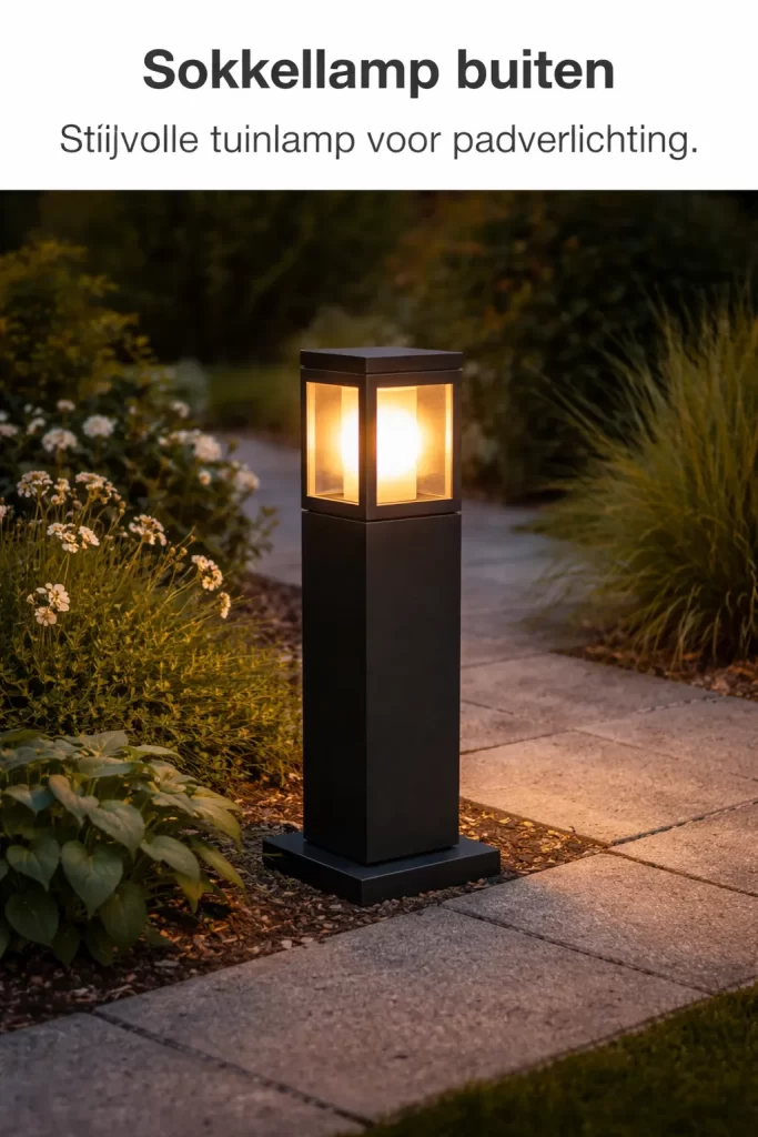Moderne buitenlamp voor tuin en pad.